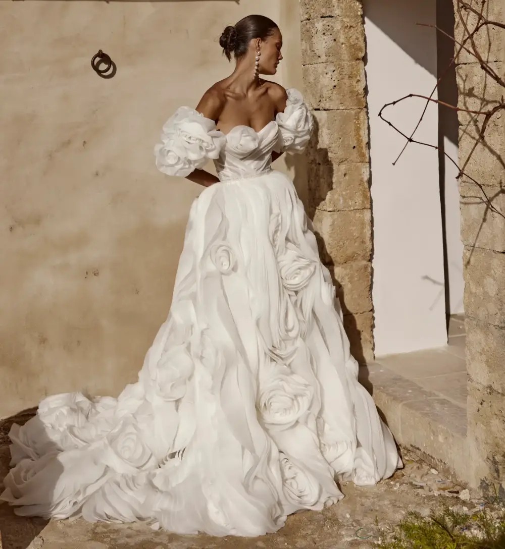 Model wearing an Ricca Sposa dresses