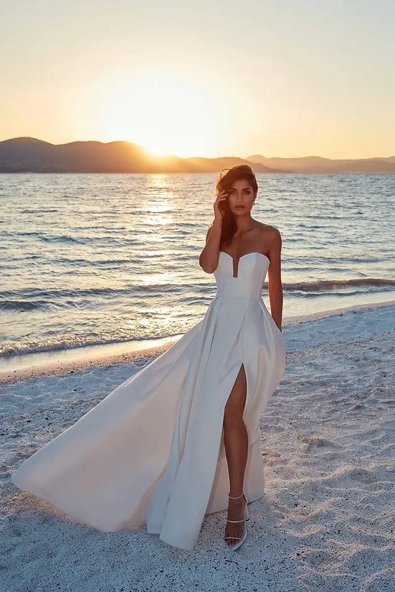 Drama &amp; Detail: Why Slit Dresses Are Dominating 2025 Bridal Trends Image